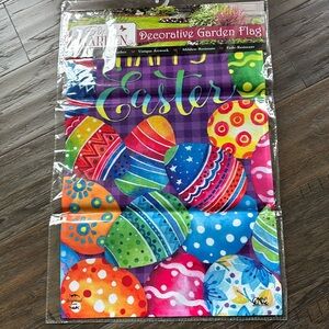 Erin‘s Garden-garden flag, Painted Easter Eggs, all-weather,mildew/fade resist